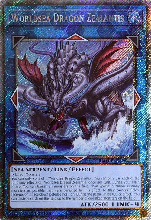 Worldsea Dragon Zealantis [RA04-EN082] Platinum Secret Rare | Enigma On Main