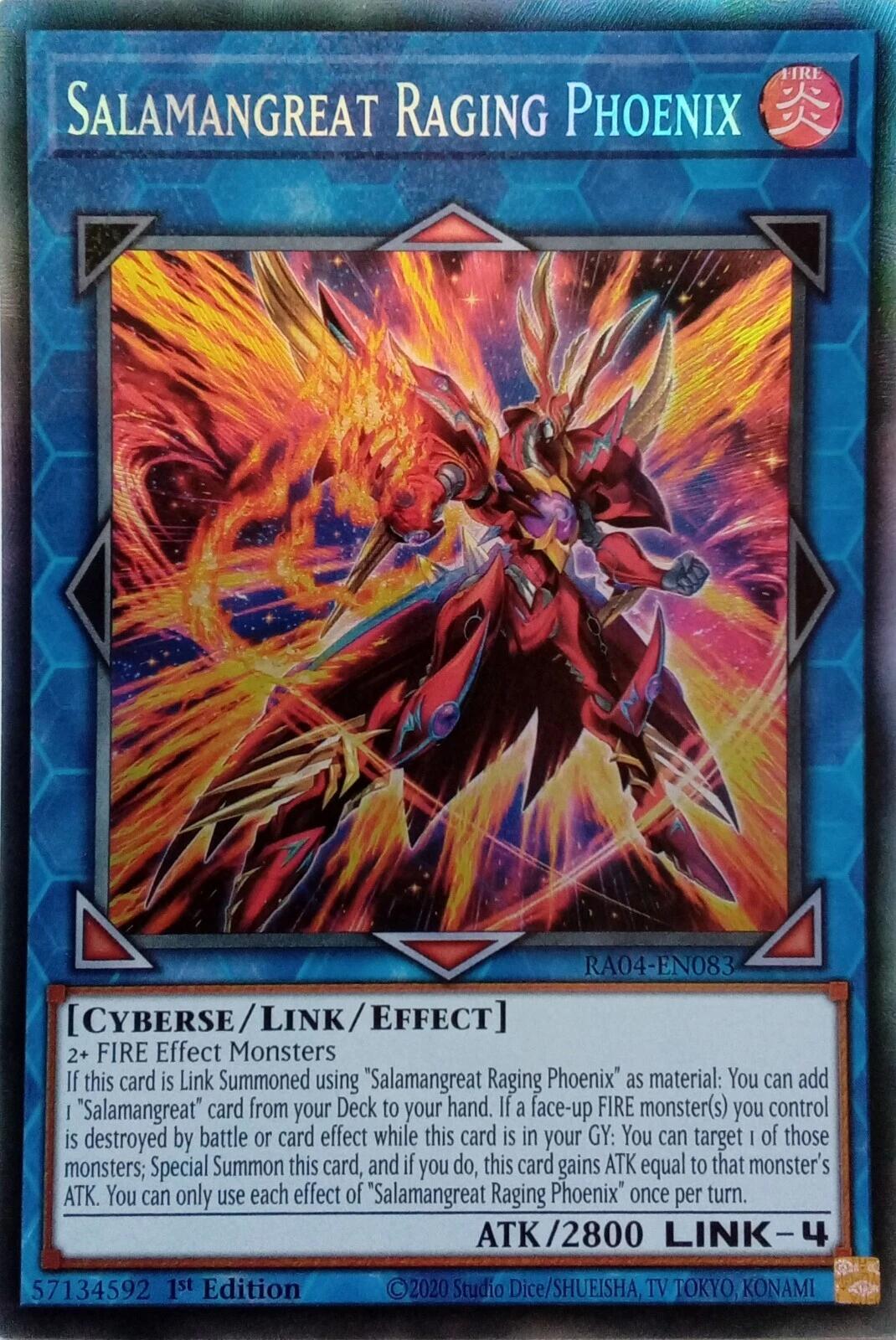 Salamangreat Raging Phoenix [RA04-EN083] Prismatic Collector's Rare | Enigma On Main