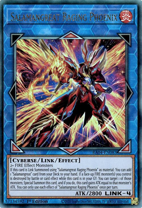 Salamangreat Raging Phoenix [RA04-EN083] Prismatic Ultimate Rare | Enigma On Main