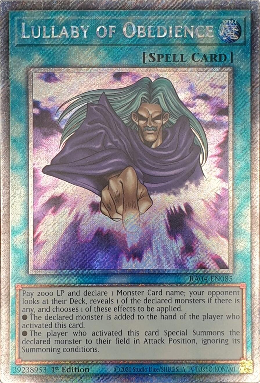 Lullaby of Obedience [RA04-EN085] Platinum Secret Rare | Enigma On Main