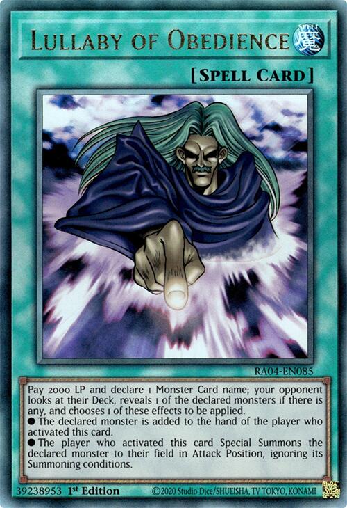 Lullaby of Obedience [RA04-EN085] Prismatic Ultimate Rare | Enigma On Main