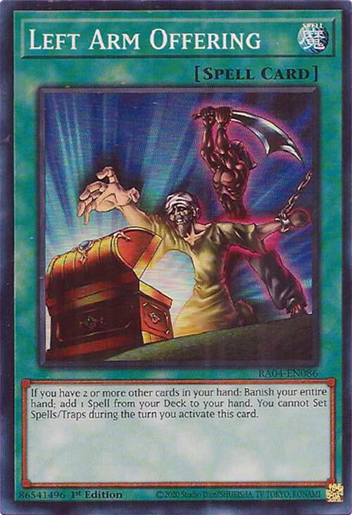 Left Arm Offering [RA04-EN086] Super Rare | Enigma On Main