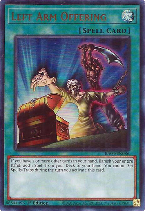 Left Arm Offering [RA04-EN086] Ultra Rare | Enigma On Main