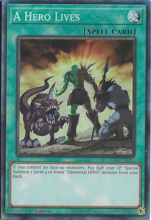 A Hero Lives [RA04-EN087] Prismatic Collector's Rare | Enigma On Main