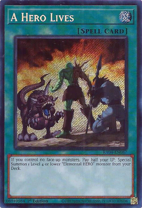 A Hero Lives [RA04-EN087] Secret Rare | Enigma On Main