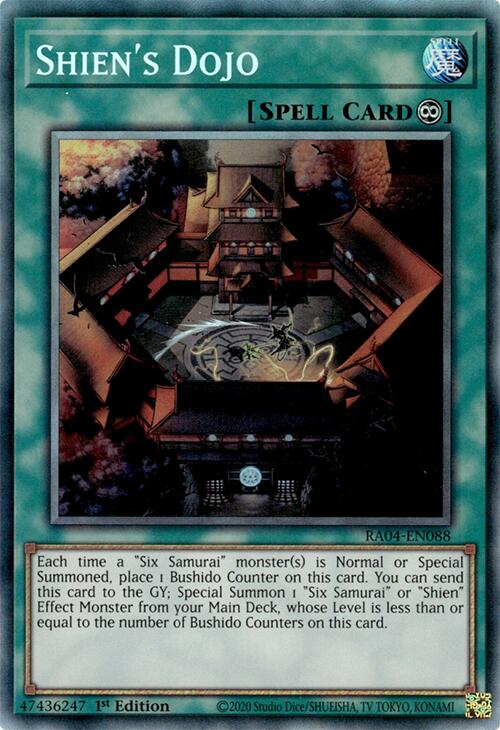 Shien's Dojo [RA04-EN088] Prismatic Collector's Rare | Enigma On Main