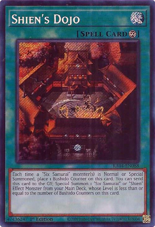 Shien's Dojo [RA04-EN088] Secret Rare | Enigma On Main
