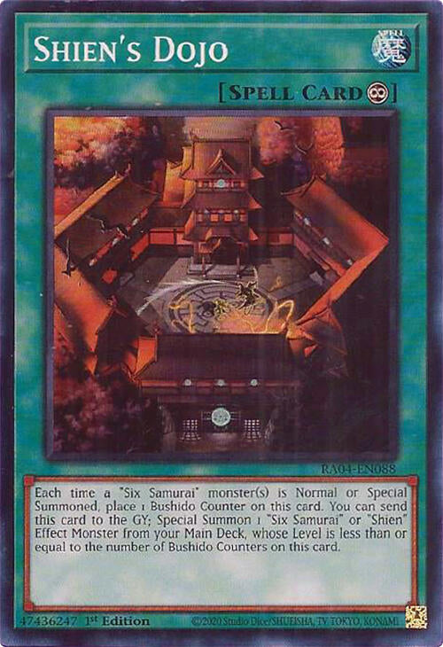 Shien's Dojo [RA04-EN088] Super Rare | Enigma On Main