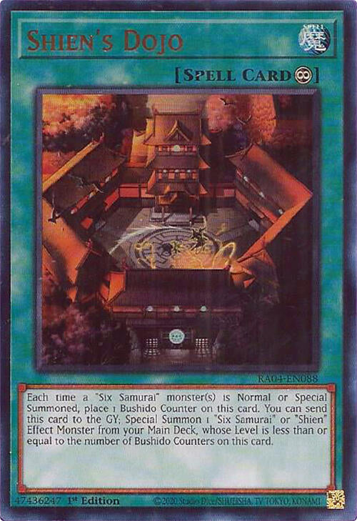 Shien's Dojo [RA04-EN088] Ultra Rare | Enigma On Main