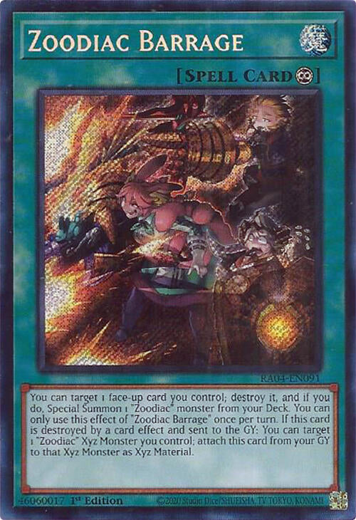 Zoodiac Barrage [RA04-EN091] Secret Rare | Enigma On Main