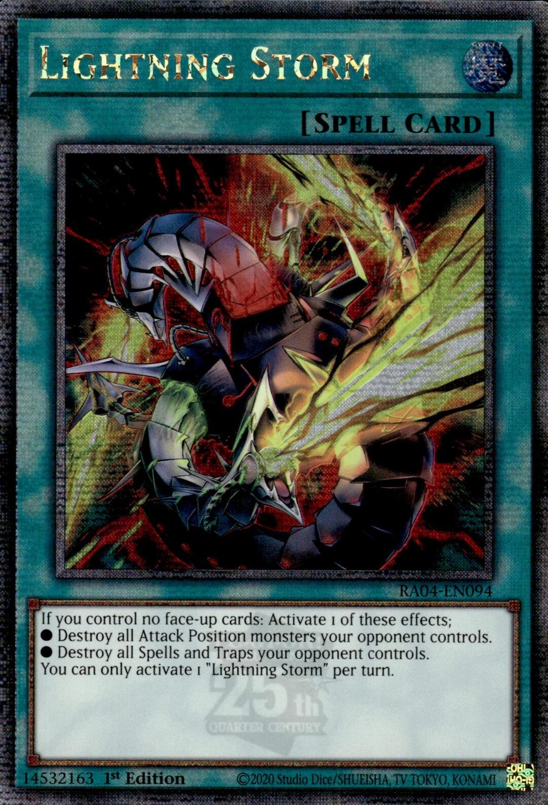 Lightning Storm (New Art) [RA04-EN094] Quarter Century Secret Rare | Enigma On Main