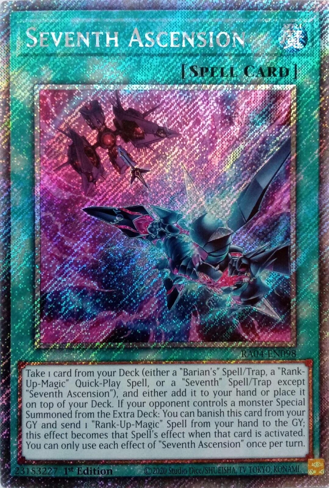 Seventh Ascension [RA04-EN098] Platinum Secret Rare | Enigma On Main