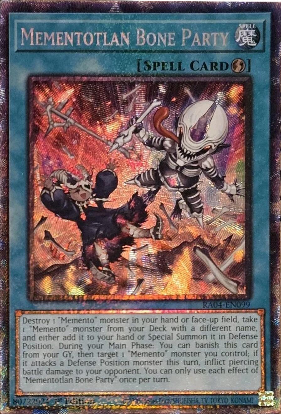 Mementotlan Bone Party [RA04-EN099] Prismatic Collector's Rare | Enigma On Main