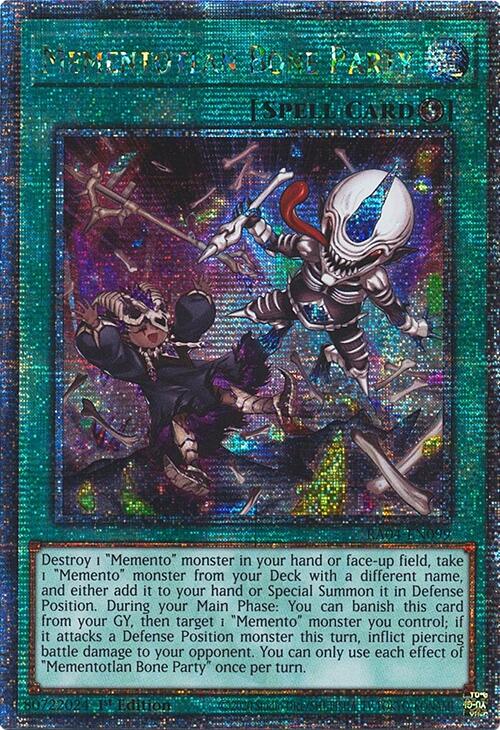 Mementotlan Bone Party [RA04-EN099] Quarter Century Secret Rare | Enigma On Main