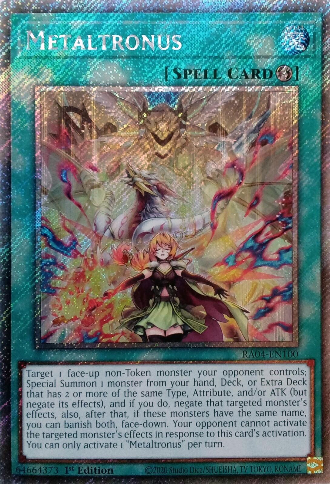 Metaltronus [RA04-EN100] Platinum Secret Rare | Enigma On Main