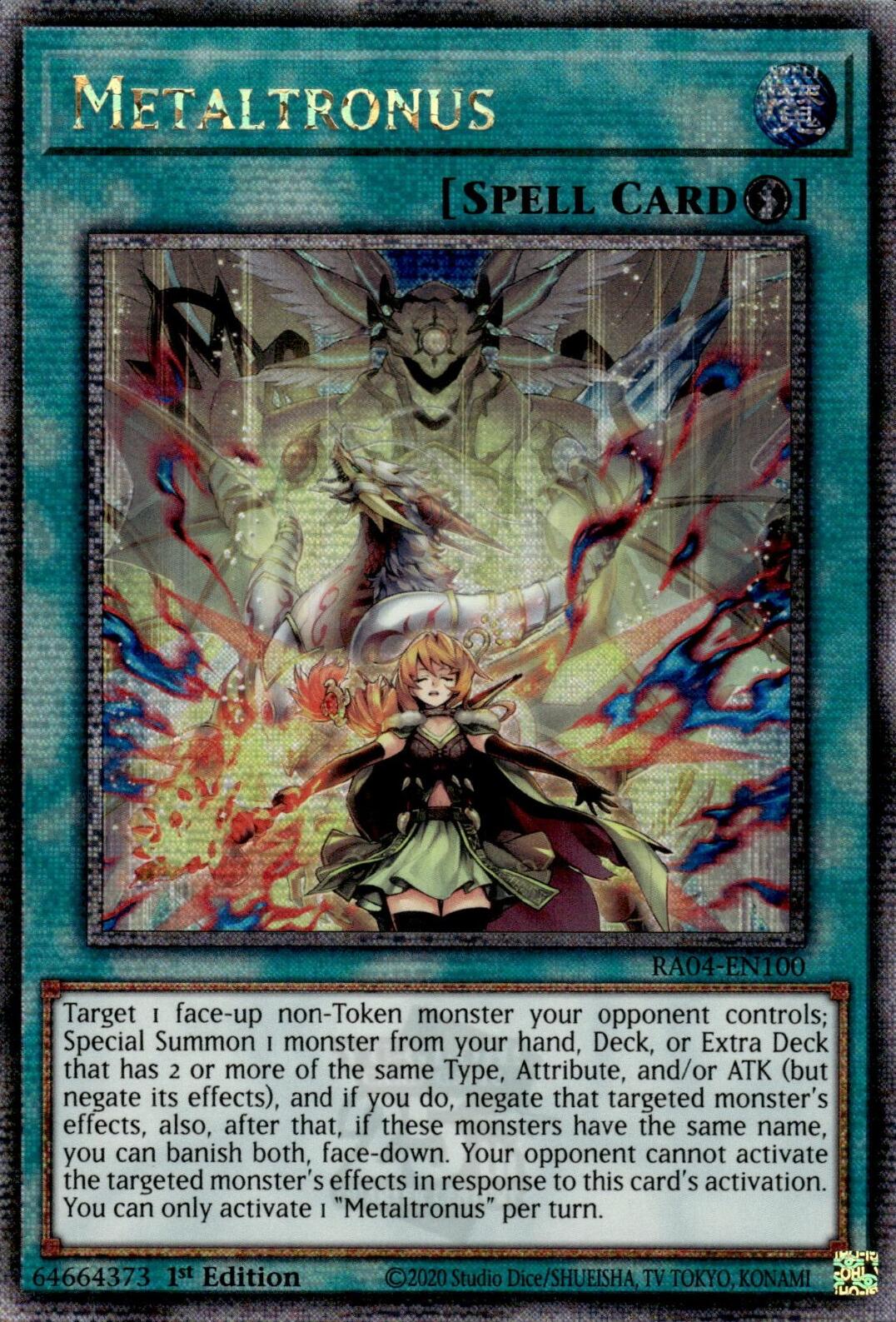 Metaltronus [RA04-EN100] Quarter Century Secret Rare | Enigma On Main