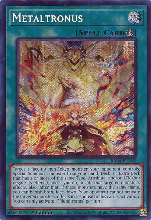 Metaltronus [RA04-EN100] Secret Rare | Enigma On Main