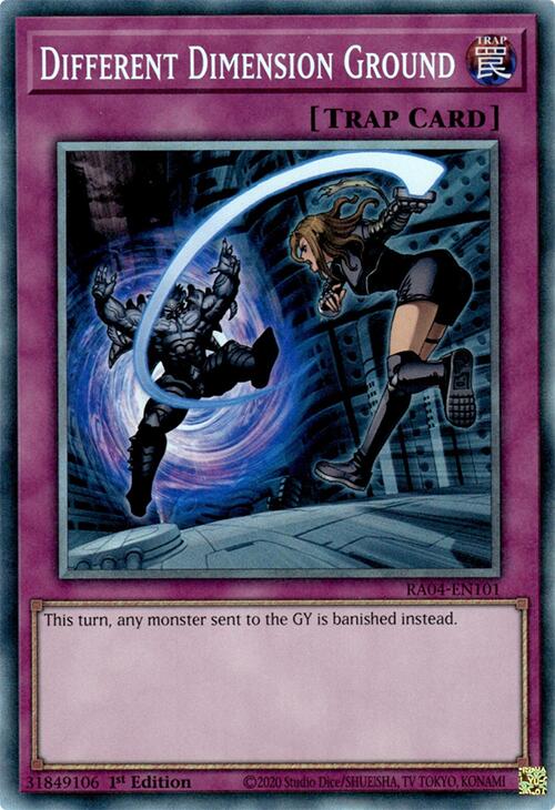 Different Dimension Ground [RA04-EN101] Prismatic Collector's Rare | Enigma On Main