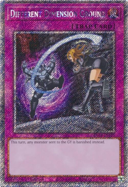 Different Dimension Ground [RA04-EN101] Platinum Secret Rare | Enigma On Main