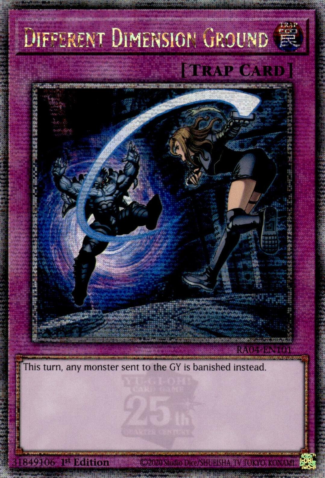 Different Dimension Ground [RA04-EN101] Quarter Century Secret Rare | Enigma On Main