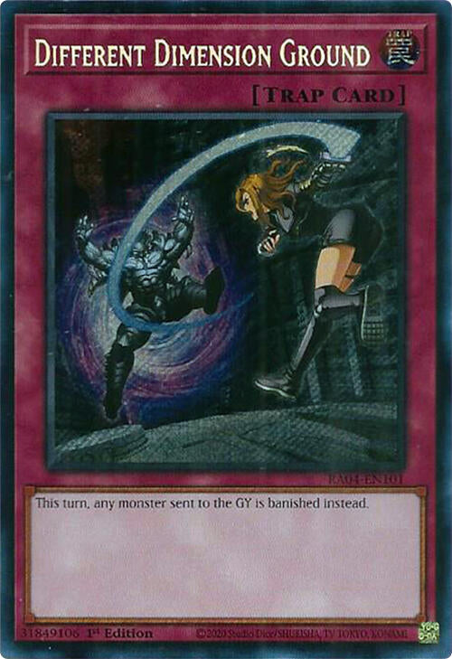 Different Dimension Ground [RA04-EN101] Secret Rare | Enigma On Main