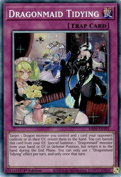 Dragonmaid Tidying [RA04-EN102] Prismatic Collector's Rare | Enigma On Main