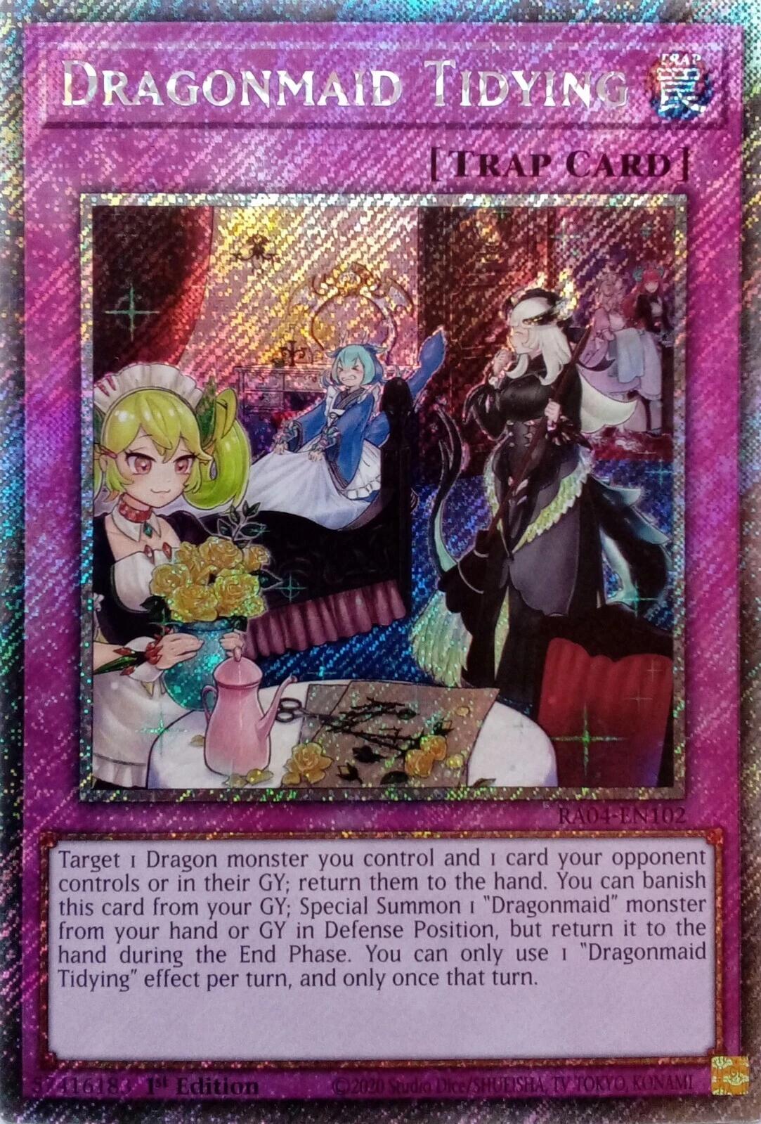 Dragonmaid Tidying [RA04-EN102] Platinum Secret Rare | Enigma On Main