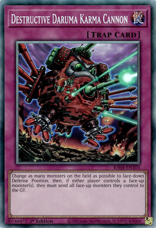 Destructive Daruma Karma Cannon [RA04-EN103] Prismatic Collector's Rare | Enigma On Main