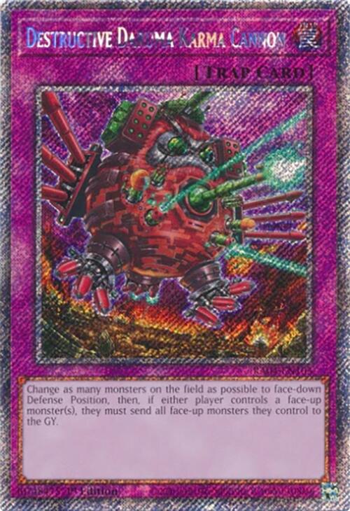 Destructive Daruma Karma Cannon [RA04-EN103] Platinum Secret Rare | Enigma On Main