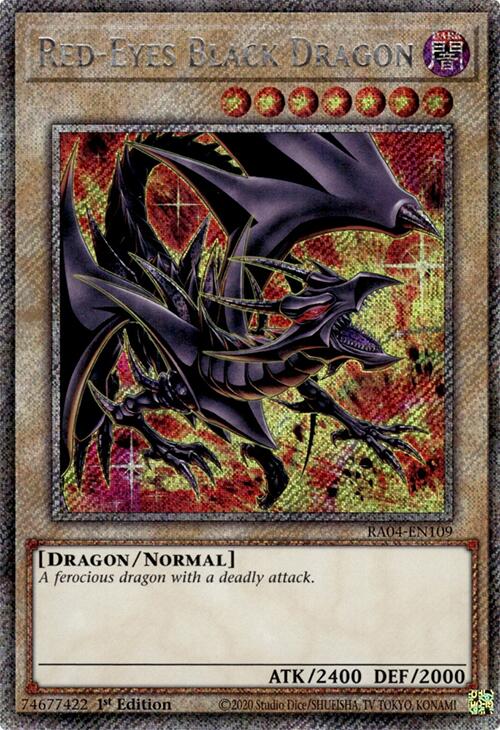 Red-Eyes Black Dragon (8th Art) [RA04-EN109] Platinum Secret Rare | Enigma On Main