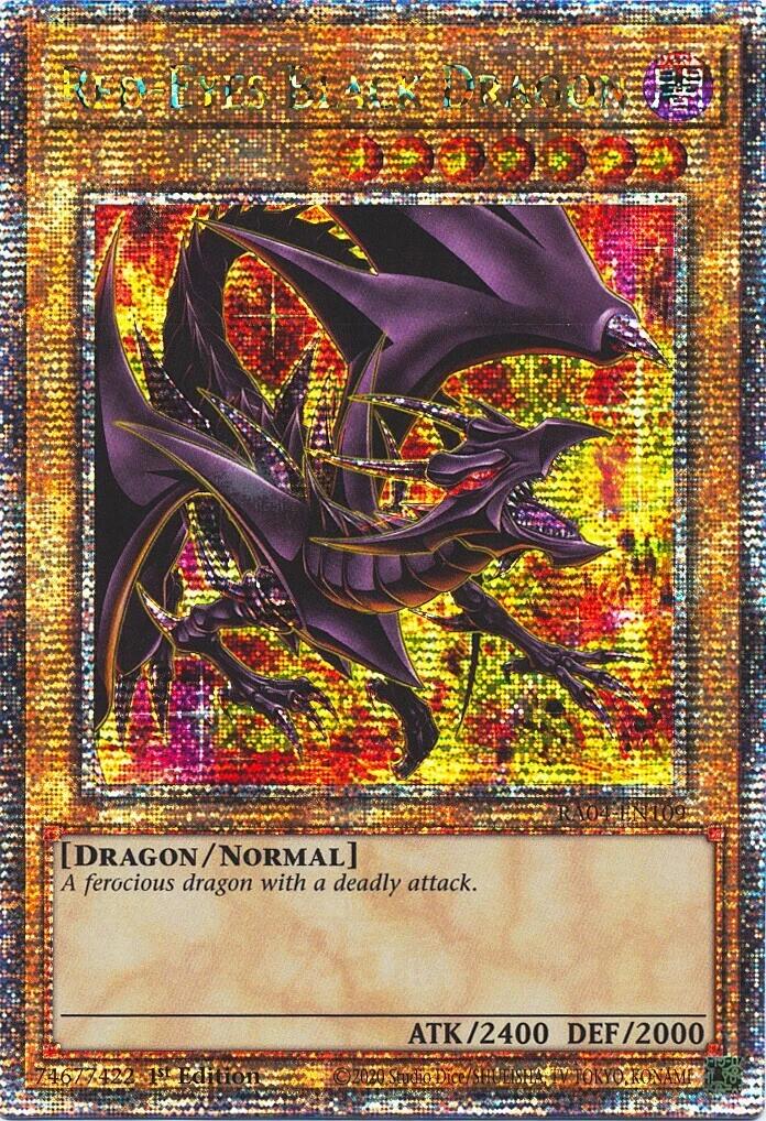 Red-Eyes Black Dragon (8th Art) [RA04-EN109] Quarter Century Secret Rare | Enigma On Main