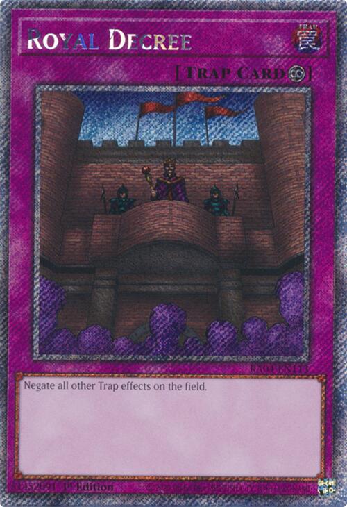 Royal Decree [RA04-EN113] Platinum Secret Rare | Enigma On Main
