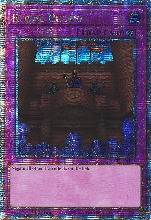 Royal Decree [RA04-EN113] Quarter Century Secret Rare | Enigma On Main