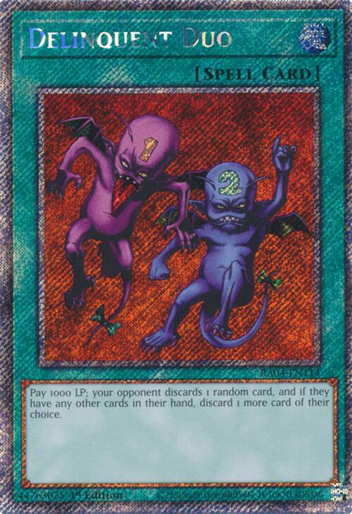 Delinquent Duo [RA04-EN114] Platinum Secret Rare | Enigma On Main