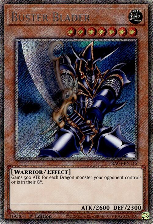 Buster Blader [RA04-EN115] Platinum Secret Rare | Enigma On Main