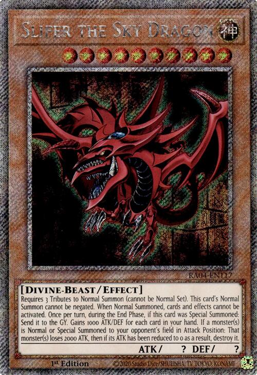 Slifer the Sky Dragon [RA04-EN117] Platinum Secret Rare | Enigma On Main