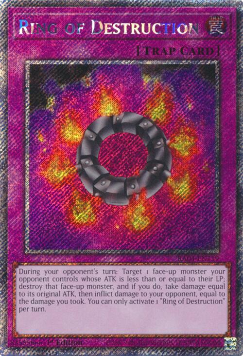 Ring of Destruction [RA04-EN119] Platinum Secret Rare | Enigma On Main