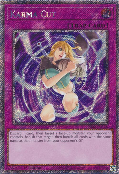 Karma Cut [RA04-EN128] Platinum Secret Rare | Enigma On Main
