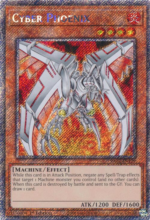 Cyber Phoenix [RA04-EN129] Platinum Secret Rare | Enigma On Main