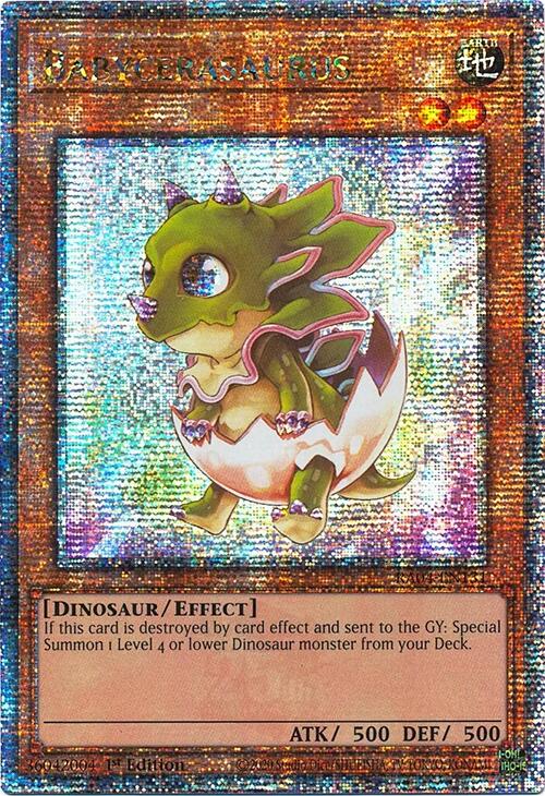 Babycerasaurus [RA04-EN131] Quarter Century Secret Rare | Enigma On Main
