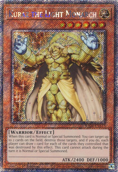 Kuraz the Light Monarch [RA04-EN133] Platinum Secret Rare | Enigma On Main