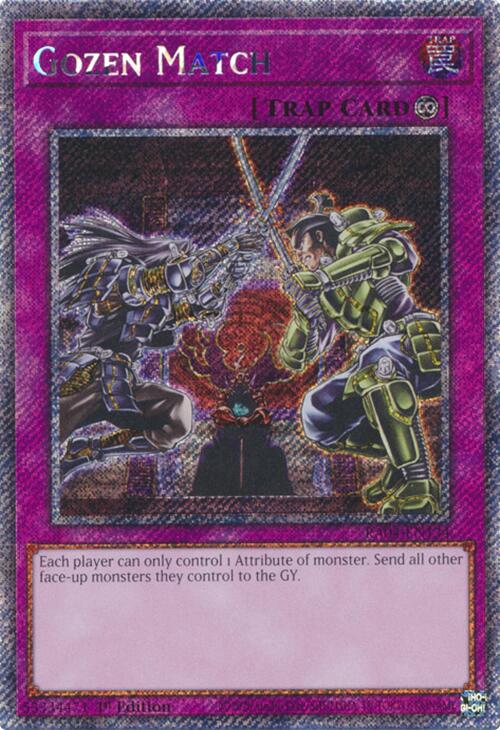 Gozen Match [RA04-EN134] Platinum Secret Rare | Enigma On Main