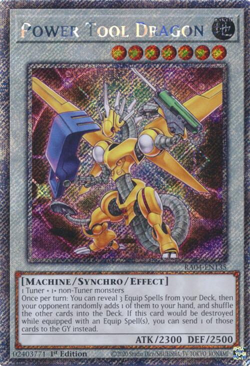 Power Tool Dragon [RA04-EN135] Platinum Secret Rare | Enigma On Main