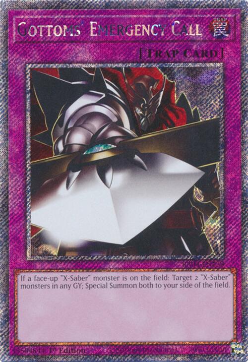 Gottoms' Emergency Call [RA04-EN138] Platinum Secret Rare | Enigma On Main
