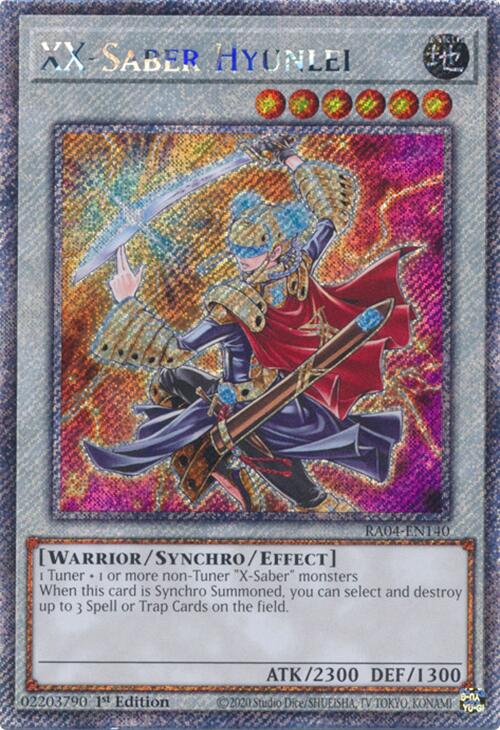 XX-Saber Hyunlei [RA04-EN140] Platinum Secret Rare | Enigma On Main