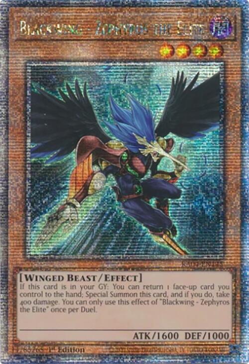 Blackwing - Zephyros the Elite [RA04-EN145] Quarter Century Secret Rare | Enigma On Main