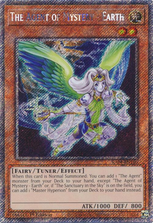The Agent of Mystery - Earth [RA04-EN146] Platinum Secret Rare | Enigma On Main