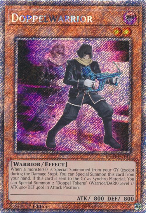 Doppelwarrior [RA04-EN147] Platinum Secret Rare | Enigma On Main