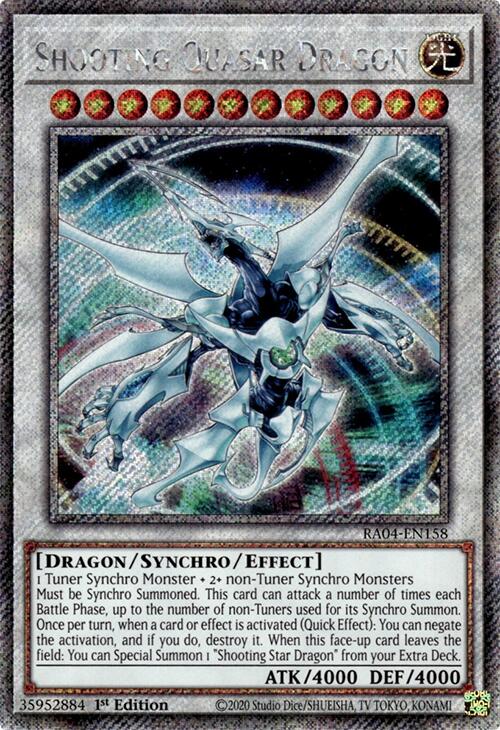 Shooting Quasar Dragon [RA04-EN158] Platinum Secret Rare | Enigma On Main