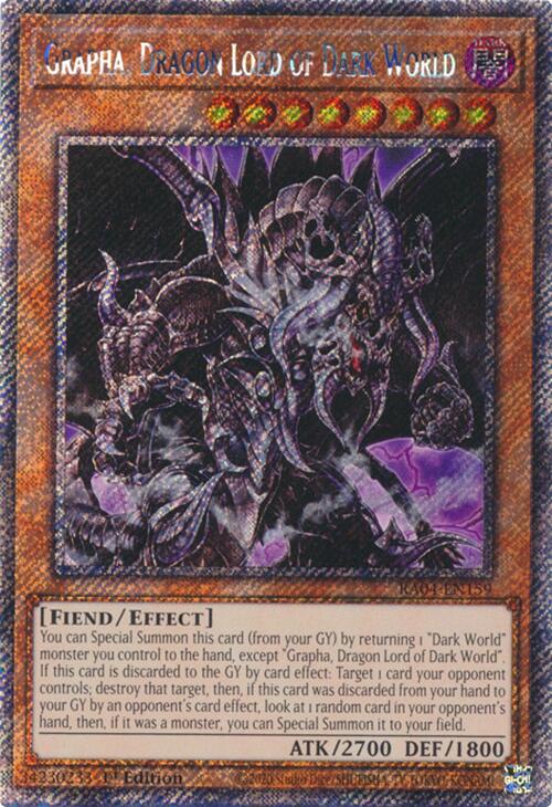 Grapha, Dragon Lord of Dark World [RA04-EN159] Platinum Secret Rare | Enigma On Main
